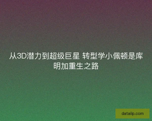 从3D潜力到超级巨星 转型学小佩顿是库明加重生之路