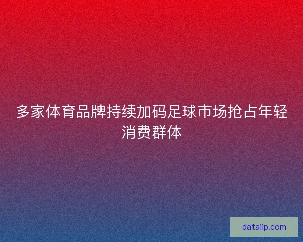 多家体育品牌持续加码足球市场抢占年轻消费群体