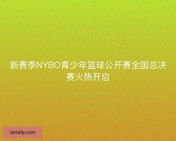 新赛季NYBO青少年篮球公开赛全国总决赛火热开启 新赛季NYBO青少年篮球公开赛全国总决赛火热开启